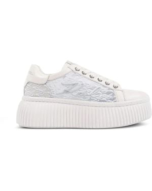 KARL LAGERFELD Kreeper Orchid Low-Top Trainers - White