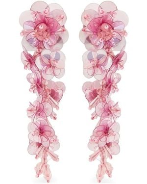 Oscar de la Renta フローラル ピアス - ピンク