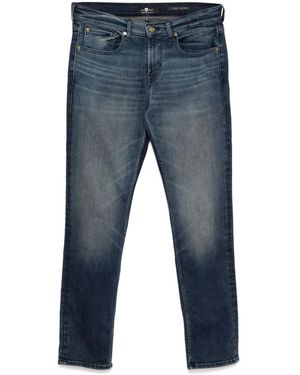 7 For All Mankind Luxe Performance Jeans Met Smalle Pijpen - Blauw