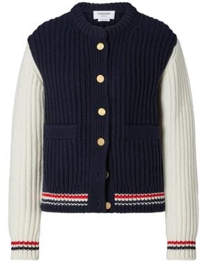 Thom Browne Cardigan Aus Kaschmir - Blau