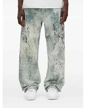 Purple Brand P018 Worn Camouflage-Print Jeans - Bleu