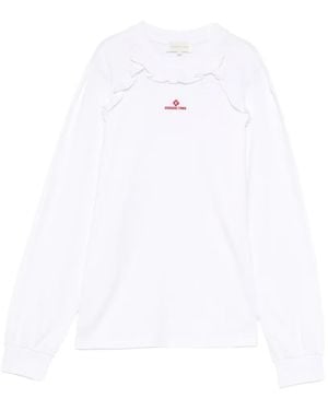 ShuShu/Tong Ruffled Long-Sleeve T-Shirt - White