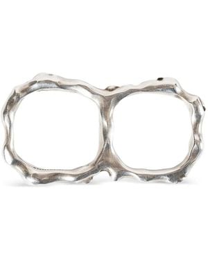 Ann Demeulemeester Lenja Thorn Double Ring - White