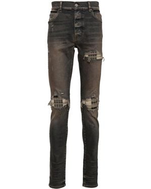 Amiri Mx1 Distressed Skinny Jeans - Gray