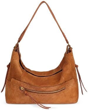 Jérôme Dreyfuss Large Lucky Hobo Leather Shoulder Bag - Brown