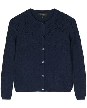 Rochas Open-Knit Cardigan - Blue