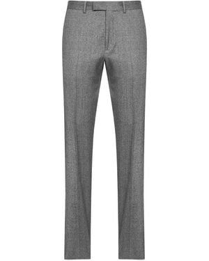 ZEGNA Tapered-Leg Wool Tailored Trousers - Grey