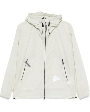 and wander Pertex Hooded Jacket - White