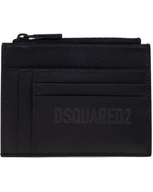 DSquared² Kartenetui mit Reißverschluss - Schwarz