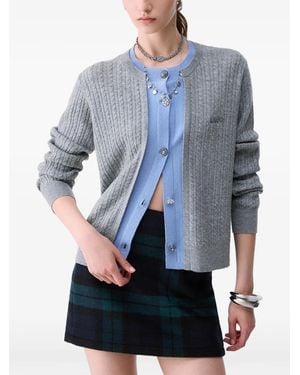 Liu Jo Cardigan With Jewel Buttons - Blue