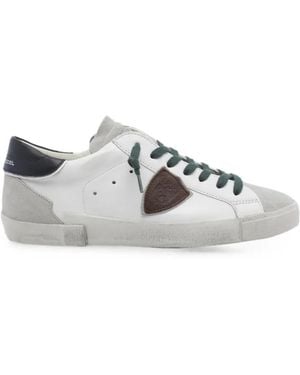 Philippe Model Prsx Logo-Patch Sneakers - White