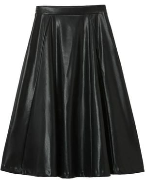 B+ AB Midi-Plooirok - Zwart