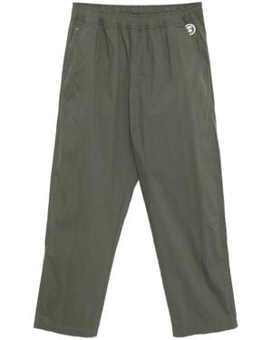 Aape By A Bathing Ape Logo-Plaque Trousers - Green