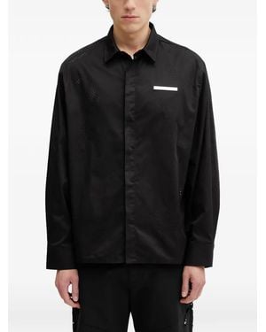HELIOT EMIL Camicia Alsoran Con Placca Logo - Nero