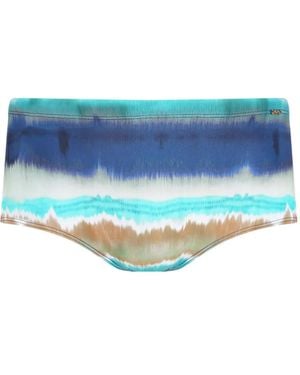 Amir Slama Costume Da Bagno Con Fantasia Tie Dye - Blu