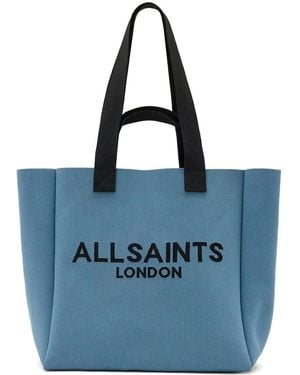 AllSaints Izzy Logo-Detail Tote Bag - Blue