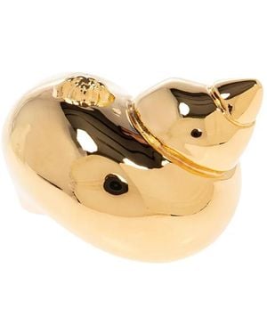 Versace Anillo con motivo de concha - Metálico