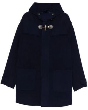 Moschino Hooded Toggle Coat - Blue