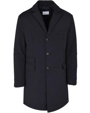 Pal Zileri Manteau Boutonné À Revers Crantés - Blue