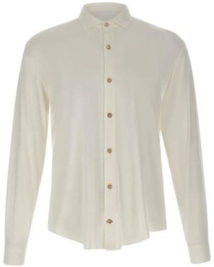 Eleventy Classic Cotton-Blend Shirt - White