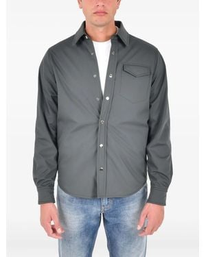 Drumohr Front-Pocket Overshirt - Grey