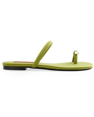 Simon Miller Pipe Crystal-Embellished Sandals - Green