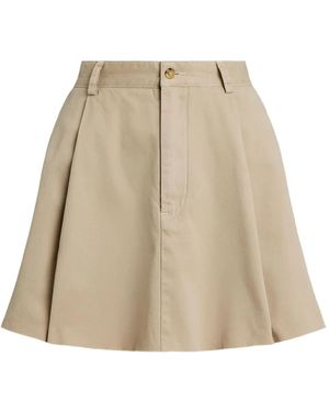 Polo Ralph Lauren Pleated Mini Skirt - Natural