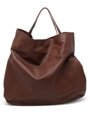 Vic Matié Ada Leather Tote Bag - Brown