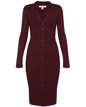 Guess Vestido Midi Miranda De Canalé - Rojo