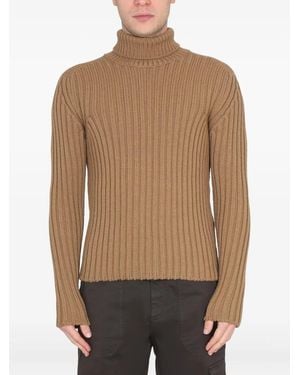 C.P. Company Gerippter Rollkragenpullover - Braun