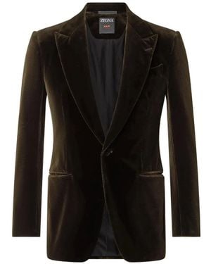 ZEGNA Dark- Cotton Evening Jacket - Black