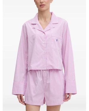 Polo Ralph Lauren Striped Cotton Pyjama Set - Pink