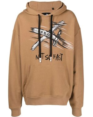 Haculla Not So Fast Print Hoodie - Brown