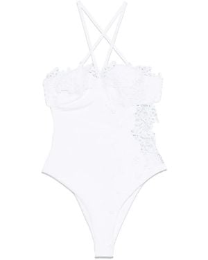 Ermanno Scervino レースパネル ワンピース水着 - ホワイト