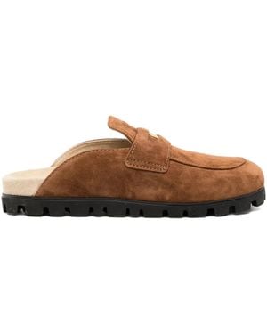 Miu Miu Suede Mules - Brown
