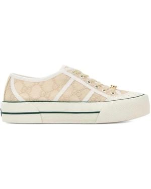 Gucci Lace Platform Sneakers - White
