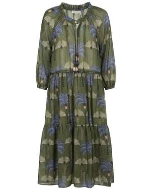 Anjuna Tiered Maxi Dress - Green