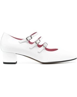 CAREL PARIS Pumps Kina Con Cinturino Posteriore - Bianco