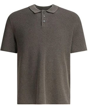 Alex Mill Geripptes Poloshirt - Grau