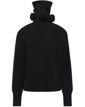 Doublet Gas-Mask-Motif Jumper - Black