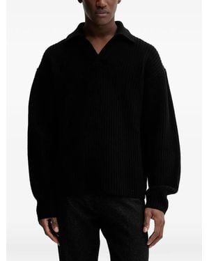 Filippa K Geribbelde Sweater - Zwart