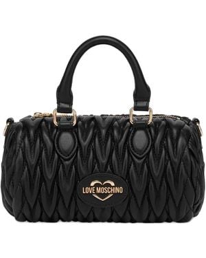 Love Moschino Tote Bag mit Logo-Schriftzug - Schwarz