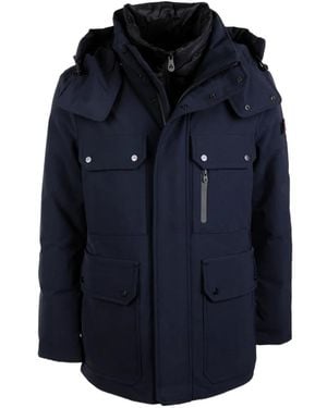 Peuterey Ebride Tj Grs 01 Hooded Multi-Pocket Jacket - Blue