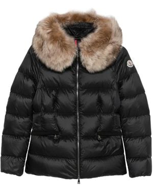 Moncler Doudoune Boed Bordée De Fourrure - Black