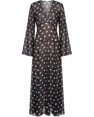 Nicholas Vestido Largo Marella Ls - Blanco
