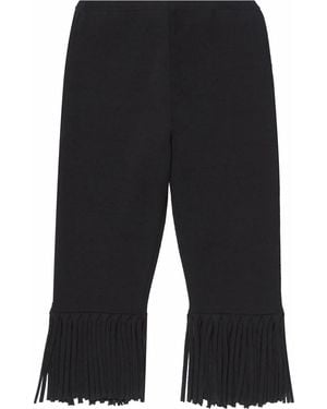 Proenza Schouler Textured Fringed Biker Shorts - Blue