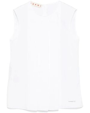 Marni Blouse À Détails Plissés - Blanc