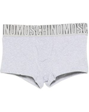 Moschino Logo-Waistband Trunks - White