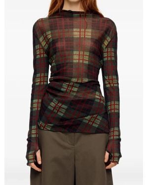 Bimba Y Lola Plaid Top - Black