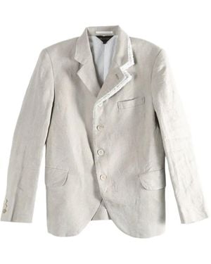 Comme des Garçons Lace-Trim Blazer - White